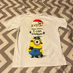 Short Sleeve Minion Tee-Shirt Christmas Themed